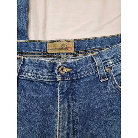 BKE 67 San Antonio Jeans Men's Size 36x32 Y2K Baggy Wide Leg Distressed KBK3032L - Picture 13 of 16